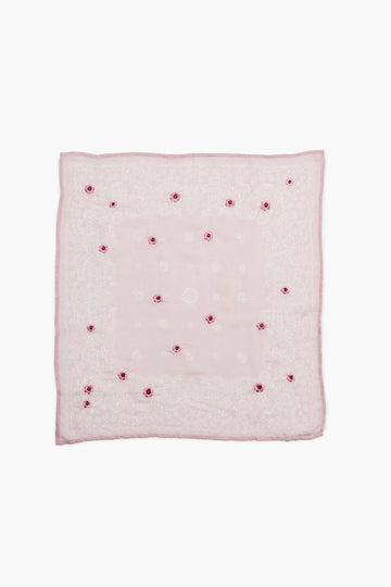 Daisy Embroidered Bandana | Pink