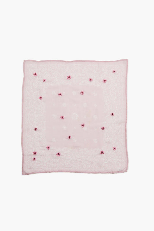 Daisy Embroidered Bandana | Pink