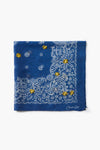 Daisy Embroidered Bandana | Vallatra Blue
