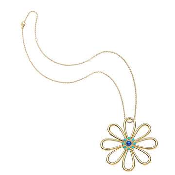 Daisy Chain Flower Pendant Necklace