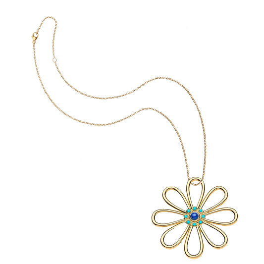 Daisy Chain Flower Pendant Necklace