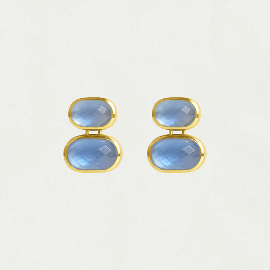 Mercer Double Gemstone Drop Earrings