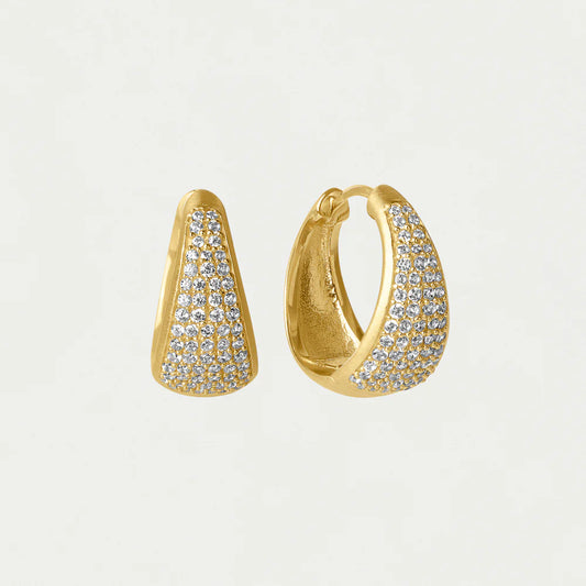 Margaux Pavé Huggie Hoops