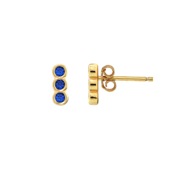 Kris Nations | Triple Bezel Crystal Stud Earrings