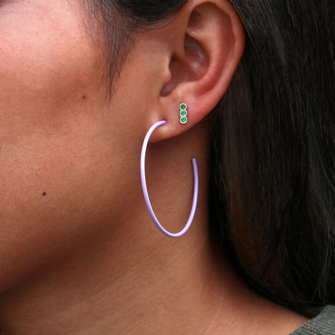 Kris Nations | Triple Bezel Crystal Stud Earrings