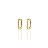 Oval Huggie Hoop Earrings