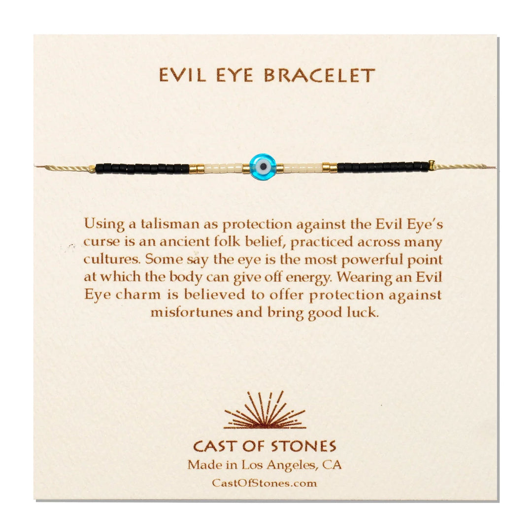Evil Eye Bracelet | Turquoise + White