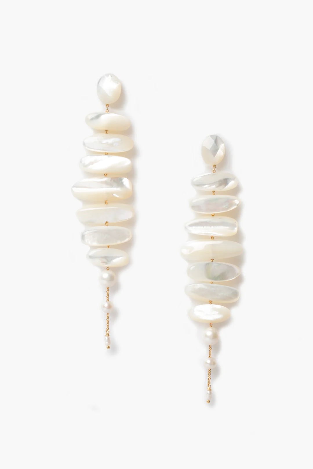 Chan Luu | Mizumi Earrings | White Mother of Pearl