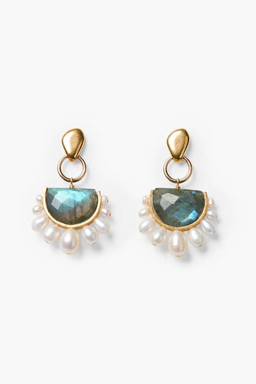 Luna Arc Labradorite Earrings