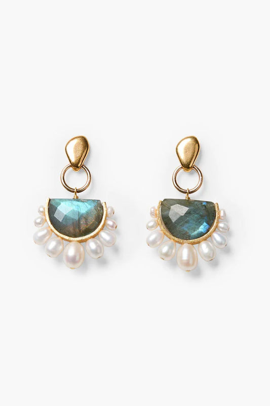 Luna Arc Labradorite Earrings