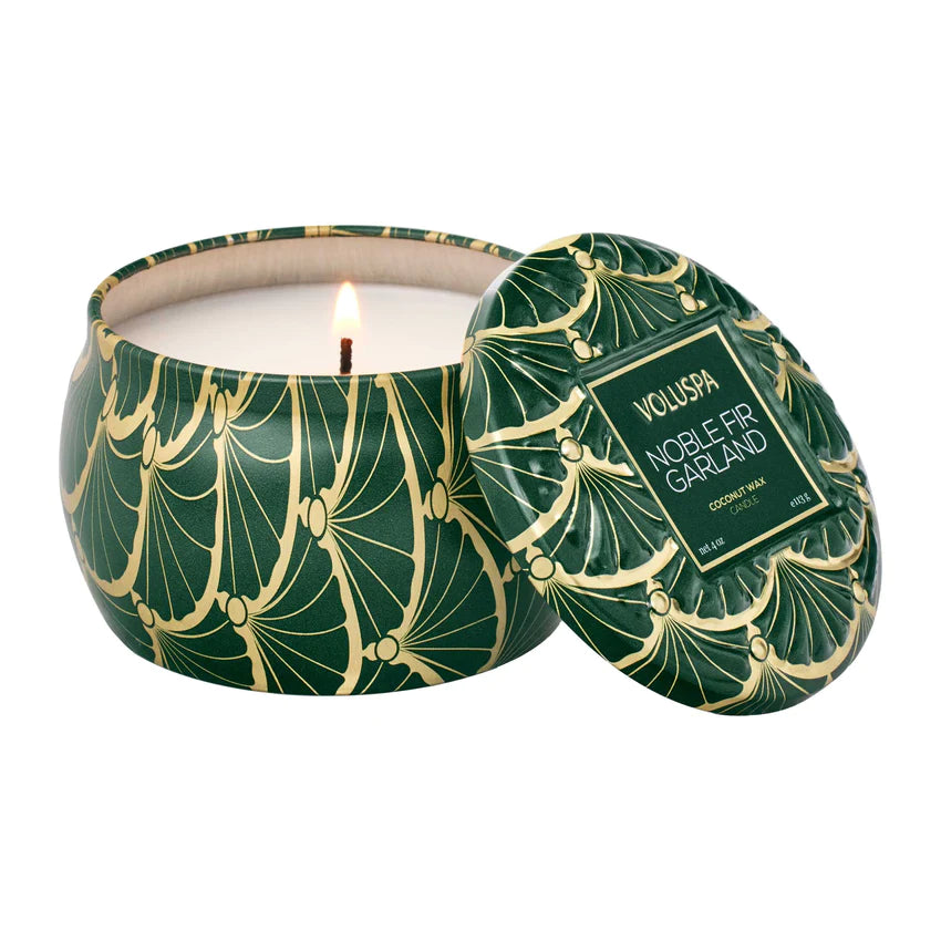Voluspa | Mini Tin | Noble Fir Garland