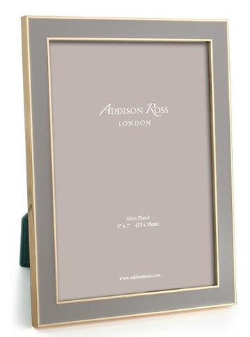 Taupe Enamel & Gold Frame