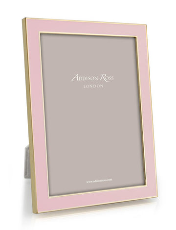 Pale Pink Enamel & Gold Frame