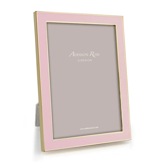 Pale Pink Enamel & Gold Frame