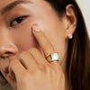 Mini Plaza Ring | Iridescent Sky Blue