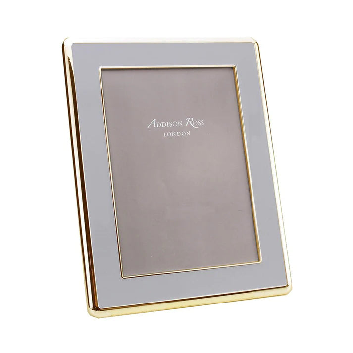 Gold and Chiffon Wide Enamel Frame
