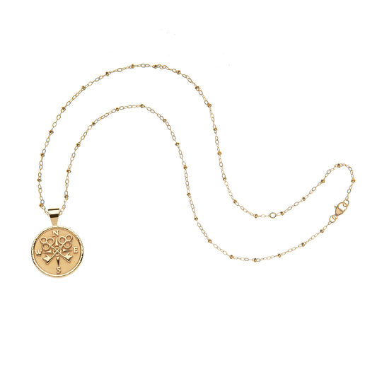 FOREVER Small Pendant Coin Necklace