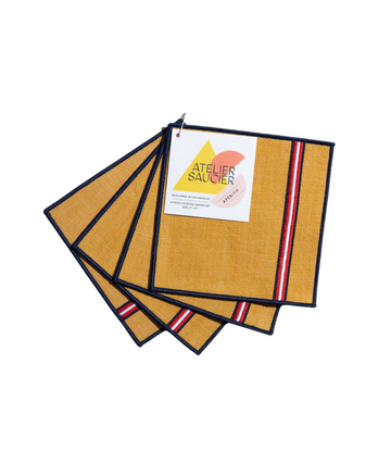 University Stripe Cocktail Napkins | Set of 4