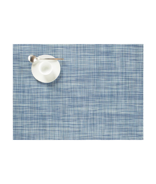 Compact Chambray Mini Basketweave Placemat | 12" x 16"