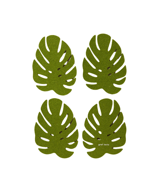 Monstera Wool Coasters
