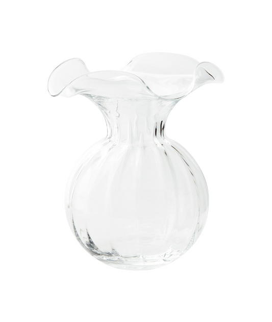 Hibiscus Large Glass Fluted Vase