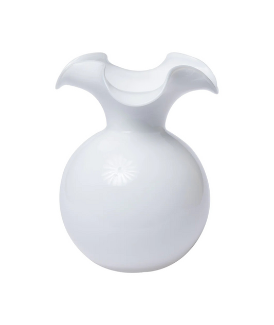 Hibiscus Large Glass Fluted Vase