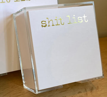 Small Gold Foil Sh*t List Notepad