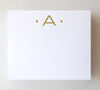 Large Gold Foil Initial Notepad