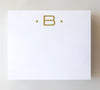 Large Gold Foil Initial Notepad