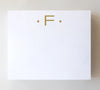 Large Gold Foil Initial Notepad