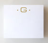 Large Gold Foil Initial Notepad