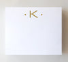 Large Gold Foil Initial Notepad