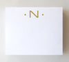 Large Gold Foil Initial Notepad