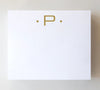 Large Gold Foil Initial Notepad