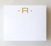 Large Gold Foil Initial Notepad