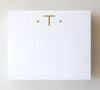 Large Gold Foil Initial Notepad