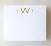 Large Gold Foil Initial Notepad