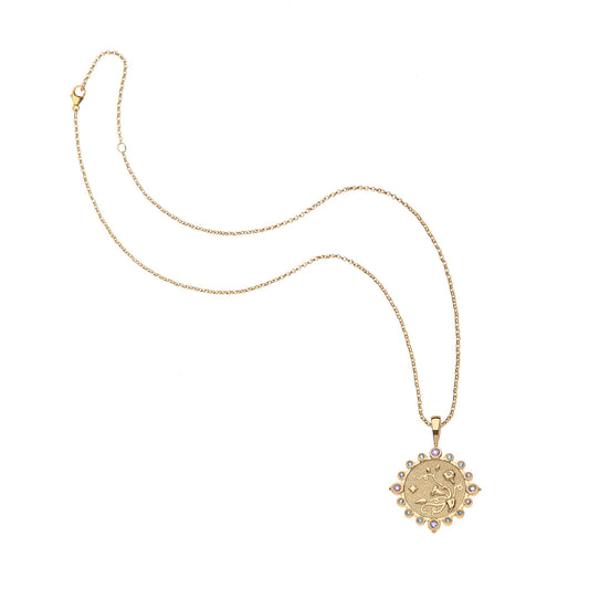 GRACE Petite Embellished Coin Necklace