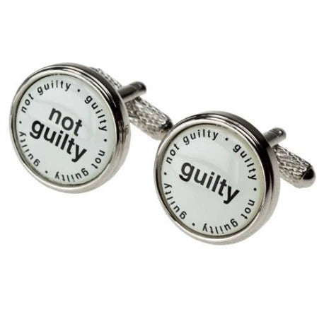 Guilty - Not Guilty Cufflinks