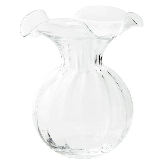 Hibiscus Large Glass Fluted Vase
