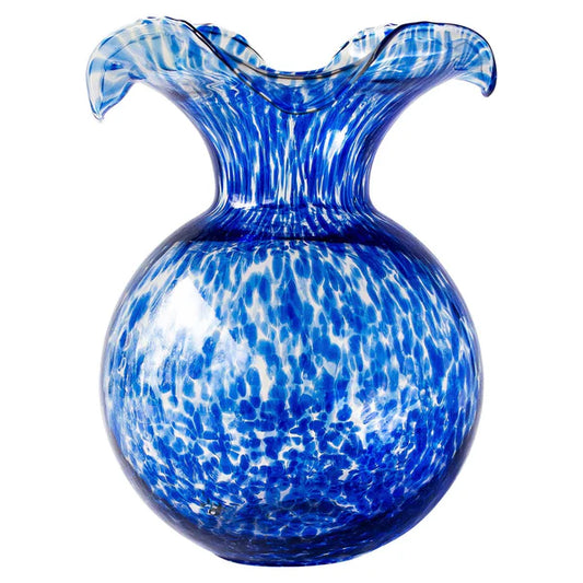Hibiscus Large Glass Fluted Vase