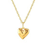 Puffy Heart Charm Necklace