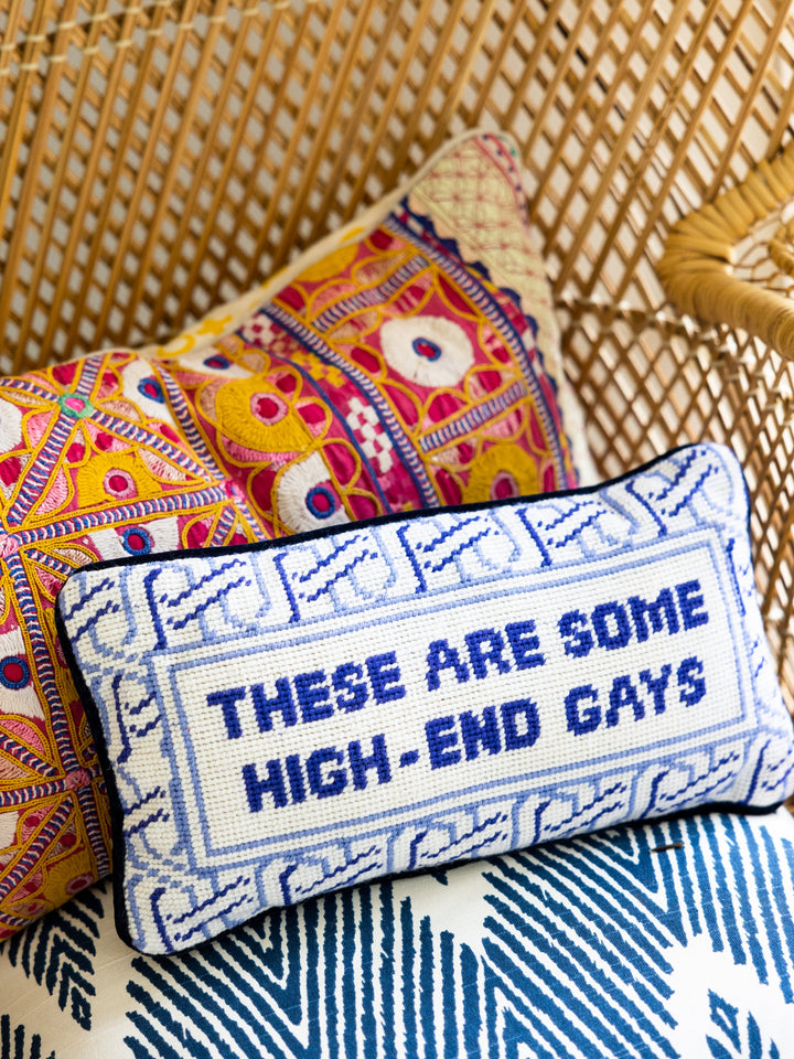 Furbish Studio | High End Gays Needlepoint Pillow