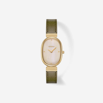 Jane | Leather| Gold, Champagne and Olive