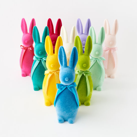Flocked Button Nose Bunny | 16"