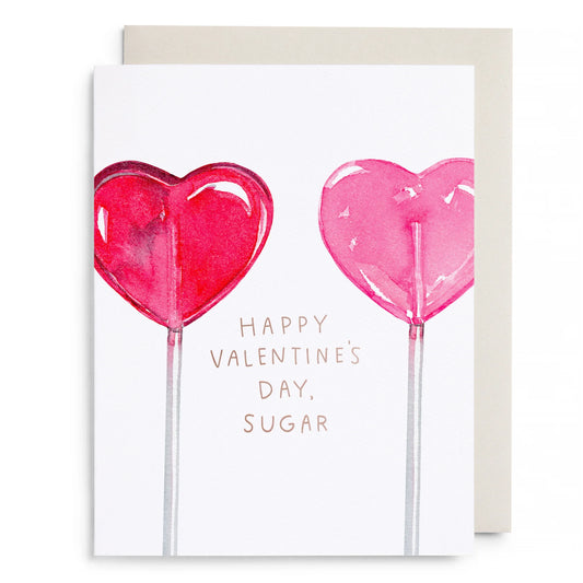 Heart Lollipops Valentine's Day Card
