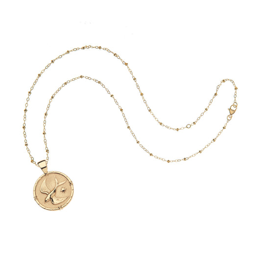 JOY Swallow Small Pendant Coin Necklace