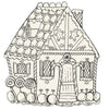 Die Cut Gingerbread House Coloring Placemat