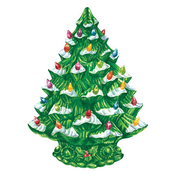 Die Cut Vintage Christmas Tree Placemat