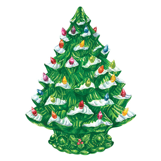 Die Cut Vintage Christmas Tree Placemat